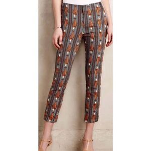NWOT Anthropologie Cartonnier Capri Crop Flowing Fish Pants Slacks Women's 6